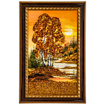 0073619-37*56см Картина янтарная крошка "ПЕЙЗАЖ" (28*47см внут.раз.)