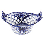 0074599 ГЖЕЛЬ Конфетница Корзина Ажурная в коб 18,5*12,5*10 см