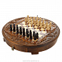 Шахматы деревянные резные в ларце "Круг света", фотография 1. Интернет-магазин ЛАВКА ПОДАРКОВ