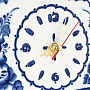 Часы настенные "Чаепитие". Гжель, фотография 2. Интернет-магазин ЛАВКА ПОДАРКОВ