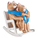 201836  Сувенир КОМПОЗИЦИЯ  КОТЫ "СЧАСТЛИВЫ ВМЕСТЕ" 14 см Б07