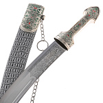 0072756 Оружие сувенирное Ятаган "Янычар" (металл, кожа, эмаль) 68см