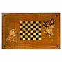 Шахматный стол со стульями "Самурай" с инкрустацией из янтаря , фотография 2. Интернет-магазин ЛАВКА ПОДАРКОВ