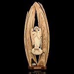 -14*50см  Кость мамонта Скульптура "Ангел-хранитель" 