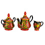 Самовар электрический 3 л с сервизом на 6 персон "Рябина". Хохлома, фотография 4. Интернет-магазин ЛАВКА ПОДАРКОВ