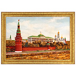 Картина янтарная "Большой Кремлевский дворец" 60х40 см