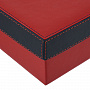 Подарочная упаковка из экокожи красно-черная, фотография 2. Интернет-магазин ЛАВКА ПОДАРКОВ