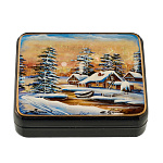 Шкатулка с художественной росписью "Зима"