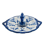 /коб Гжель Пасхальница "Курочка" с ручками