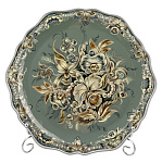 Поднос с авторской росписью "Цветы" 29х29 см