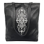 Сумка "Узор". Черная с вышивкой, фотография 5. Интернет-магазин ЛАВКА ПОДАРКОВ