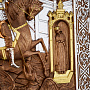 Деревянная икона "Георгий Победоносец" 38х33 см, фотография 5. Интернет-магазин ЛАВКА ПОДАРКОВ