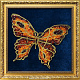 Янтарное панно "Бабочка на бархате", фотография 1. Интернет-магазин ЛАВКА ПОДАРКОВ