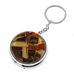 0074472 Янтарь БРЕЛОК-ПЕПЕЛЬНИЦА  янтарная мозаика