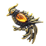 0045408/873.4 Брошь Чибис (коньячный)