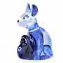 Фарфоровая статуэтка "Собака. Тяжелоатлет". Гжель, фотография 2. Интернет-магазин ЛАВКА ПОДАРКОВ