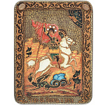 0044778/21*29см Икона подарочная"Чудо св.Георгия о змие" мор.дуб  в ПУ (RTI-650-3.m)