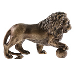 0074849 Бронза Скульптура "Лев с шаром" 14*5,5*10 см
