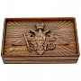Домино в резной дубовой шкатулке "Герб РФ", фотография 4. Интернет-магазин ЛАВКА ПОДАРКОВ
