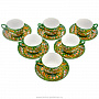 Чайный сервиз на 6 персон "Ландыши. Чаепитие". Хохлома, фотография 7. Интернет-магазин ЛАВКА ПОДАРКОВ