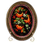 Поднос с авторской росписью "Рябина" 30х23 см