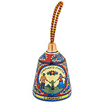 0074419 Сувенир  КОЛОКОЛЬЧИК "С ЛЮБОВЬЮ. СЕМЕЙНОГО СЧАСТЬЯ" керамика 5 см