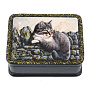 Шкатулка с художественной росписью "Кот на камнях", фотография 3. Интернет-магазин ЛАВКА ПОДАРКОВ