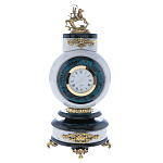 0046250/ФР  Нат.камень Часы "Г.ПОБЕДОНОСЕЦ" ШАР  мрамор 