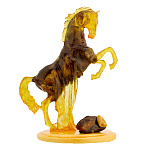 Лошадь Символ 2026 года. Статуэтка из янтаря "Конь ретивый"