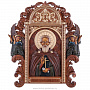 Икона деревянная "Сергий Радонежский" 75х65 см, фотография 1. Интернет-магазин ЛАВКА ПОДАРКОВ