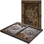 0074748 НАРДЫ "ВСТРЕЧА" резные  нат.дерево , лак