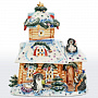 Рождественский домик-шкатулка Гжель, фотография 3. Интернет-магазин ЛАВКА ПОДАРКОВ