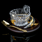 0074902/0864 Златоуст Икорница "Кадушка"чернение дерево