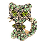 -11 Традиции ФАБЕРЖЕ Брошь"КОТЕНОК ФИЛЯ" 2,4*2см 1010-11