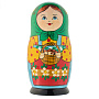 Матрешка "Традиционная с корзинкой" 5 мест, фотография 2. Интернет-магазин ЛАВКА ПОДАРКОВ
