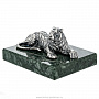 Статуэтка из серебра 925* на каменной подставке "Лежащий тигр", фотография 2. Интернет-магазин ЛАВКА ПОДАРКОВ