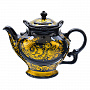 Сервиз с самоваром "Золотая кудрина" Хохлома 4,5л, фотография 3. Интернет-магазин ЛАВКА ПОДАРКОВ