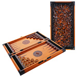 0071213  НАРДЫ "БАЛТИЙСКИЙ КАМЕНЬ" с инкрустацией из янтаря 60*30*10см