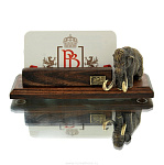 0020320 Бронза Визитница "Мамонт", литье, Авторская работа