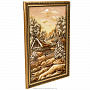 Картина янтарная "Зимний пейзаж. Часовня" 40х60 см, фотография 2. Интернет-магазин ЛАВКА ПОДАРКОВ