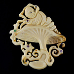 Брошь из бивня мамонта "Гусеница"