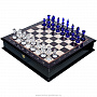 Шахматный ларец с хрустальными фигурами 48х48 см, фотография 1. Интернет-магазин ЛАВКА ПОДАРКОВ