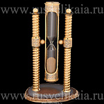 0026815 Златоуст ЧАСЫ ПЕСОЧНЫЕ на подставке Агат ,позолота в П/У