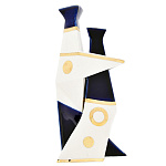 0017529 Гжель ВАЗЫ В КОМПОЗИЦИИ "СВИДАНИЕ" в золоте