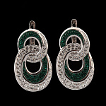 821734/12,38г  Серебро 925* СЕРЬГИ вст.Сваровски