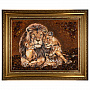 Картина янтарная "Царь зверей в семейном кругу" 104х84 см, фотография 1. Интернет-магазин ЛАВКА ПОДАРКОВ