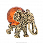 Статуэтка с янтарем "Слон", фотография 3. Интернет-магазин ЛАВКА ПОДАРКОВ