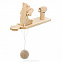 Богородская деревянная игрушка "Медведь с бочкой", фотография 5. Интернет-магазин ЛАВКА ПОДАРКОВ