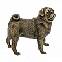 Бронзовая скульптура "Собака Мопс", фотография 1. Интернет-магазин ЛАВКА ПОДАРКОВ
