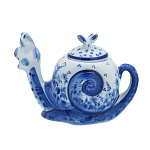 0073531/КОБАЛЬТ ЧАЙНИК  УЛИТКА  коллекционный